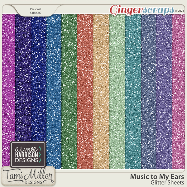 Music to My Ears Glitter Sheets by Tami Miller Designs and Aimee Harrison