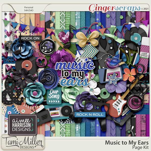 Music to My Ears Page Kit by Aimee Harrison and Tami Miller Designs