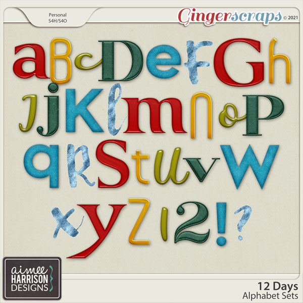 12 Days Alpha Sets by Aimee Harrison