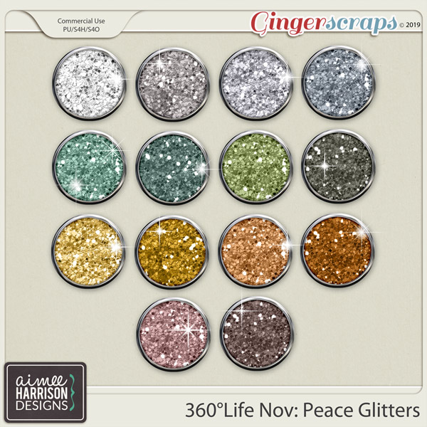 360°Life Nov: Peace Glitters by Aimee Harrison