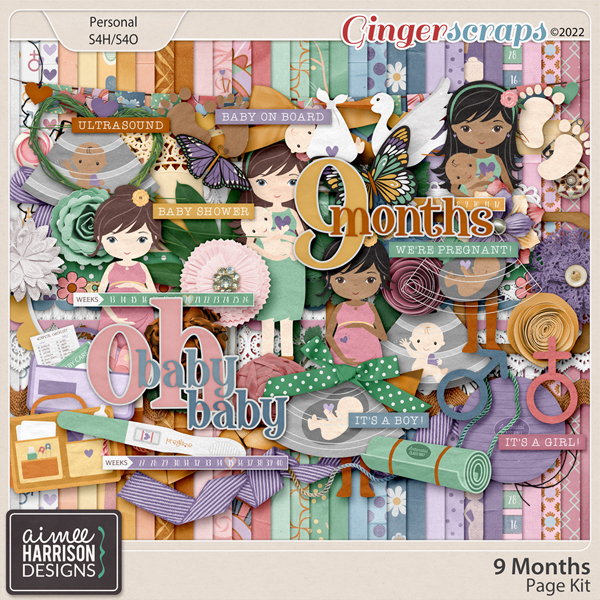 9 Months Page Kit by Aimee Harrison