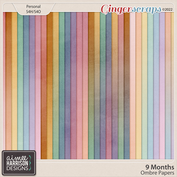 9 Months Ombre Papers by Aimee Harrison