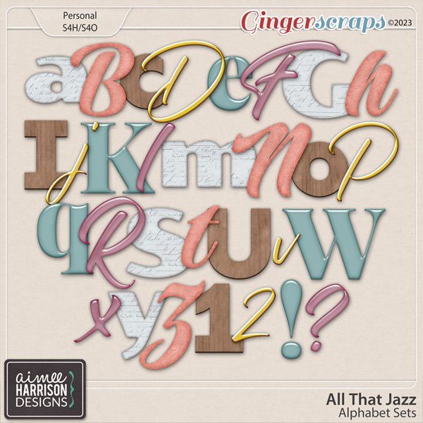 All That Jazz Alpha Sets by Aimee Harrison