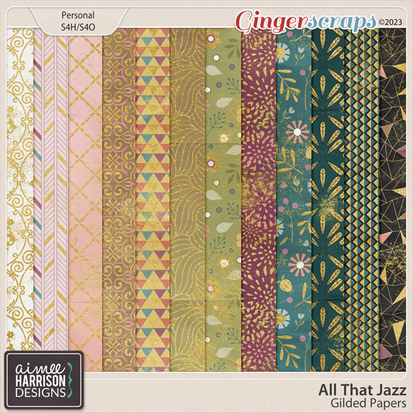 All That Jazz Gilded Papers by Aimee Harrison