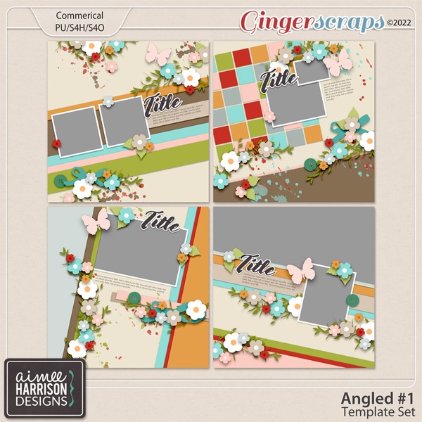 Angled #1 Template Set by Aimee Harrison