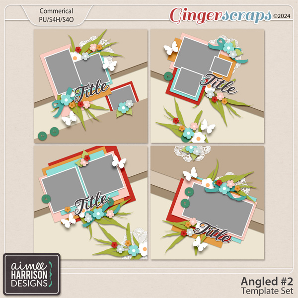Angled #2 Template Set by Aimee Harrison