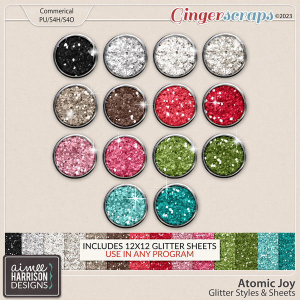 Atomic Joy Glitters by Aimee Harrison