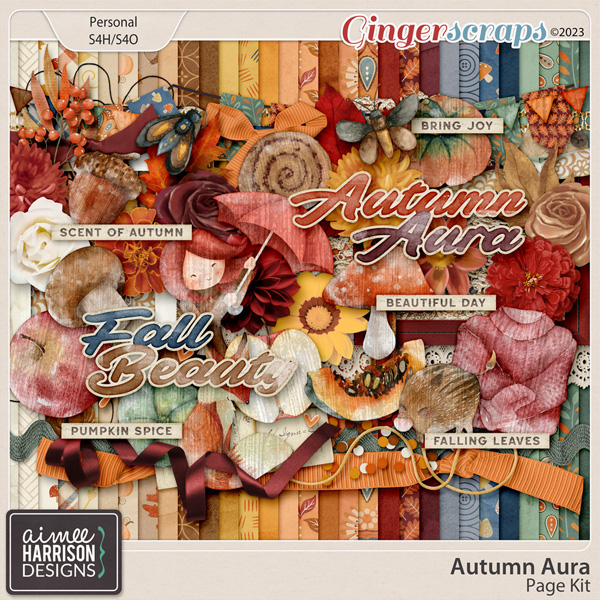 Autumn Aura Page Kit by Aimee Harrison