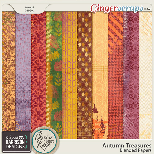 Autumn Treasures Blended Papers by Aimee Harrison and Chere Kaye Designs