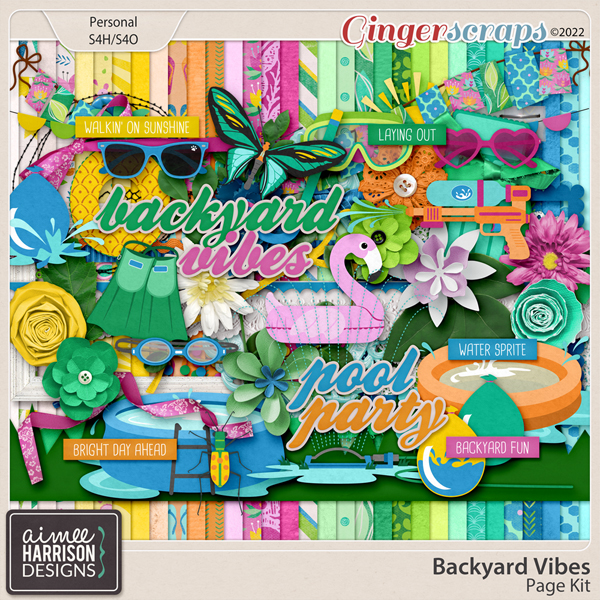 Backyard Vibes Page Kit by Aimee Harrison