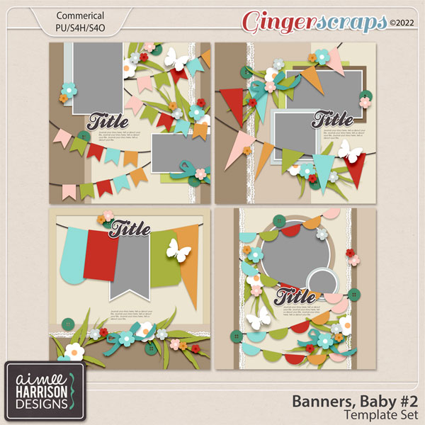 Banners, Baby! #2 Template Set by Aimee Harrison