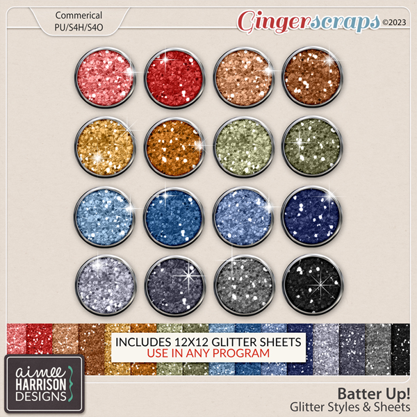 Batter Up! Glitters by Aimee Harrison