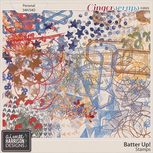 Batter Up! Stamps by Aimee Harrison