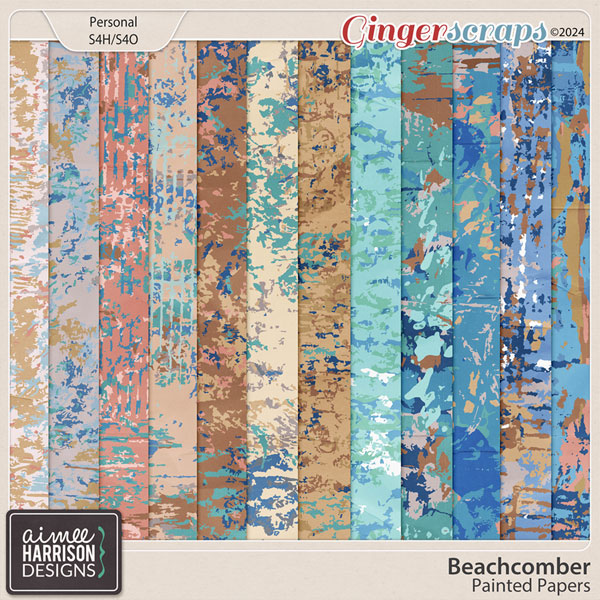 Beachcomber Painted Papers by Aimee Harrison