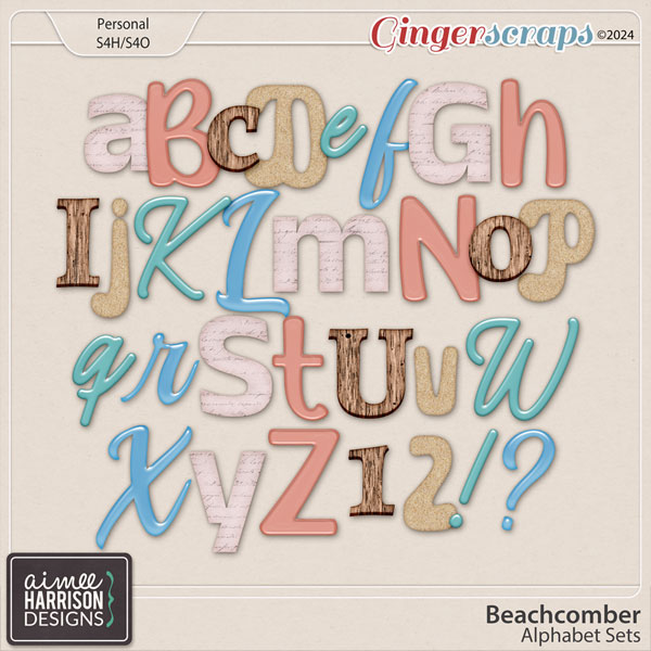 Beachcomber Alphabet Sets by Aimee Harrison