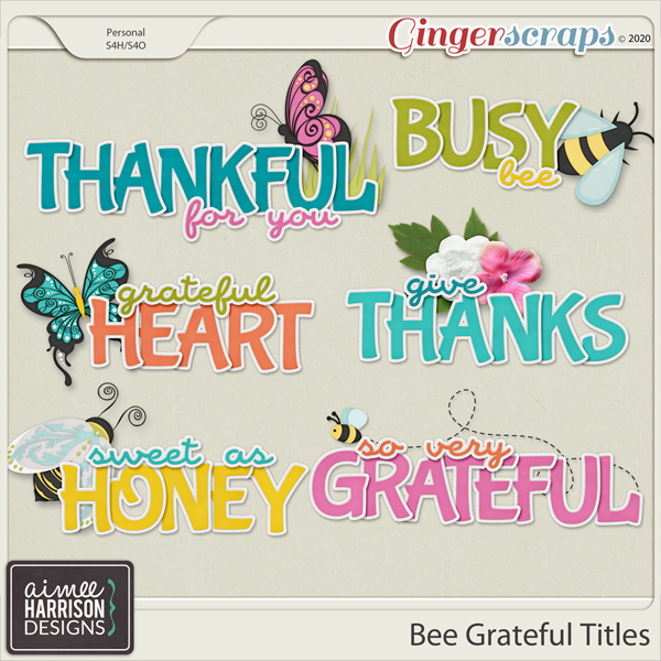 Bee Grateful Titles by Aimee Harrison