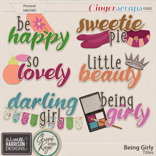 Being Girly Titles by Aimee Harrison and Chere Kaye Designs