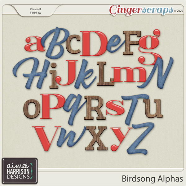 Birdsong Alpha Sets by Aimee Harrison