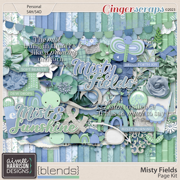 Misty Fields Page Kit by Aimee Harrison