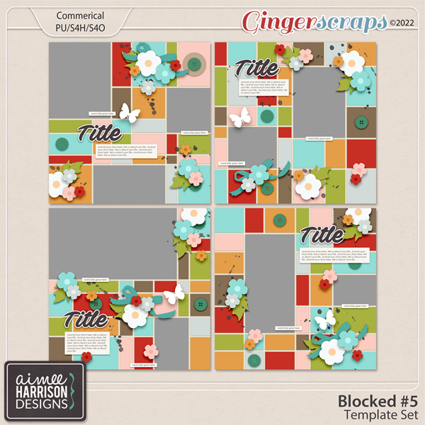 Blocked #5 Template Set by Aimee Harrison