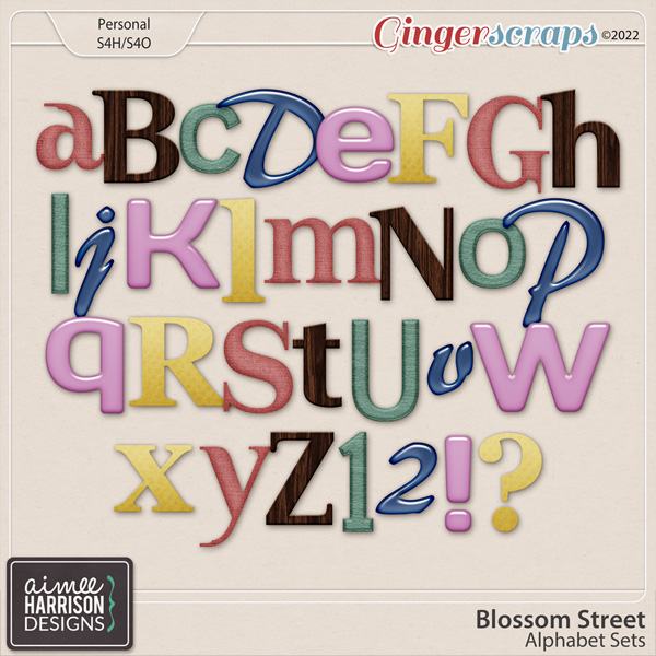 Blossom Street Alpha Sets by Aimee Harrison