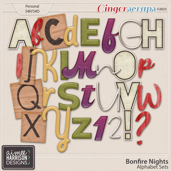Bonfire Nights Alpha Sets by Aimee Harrison