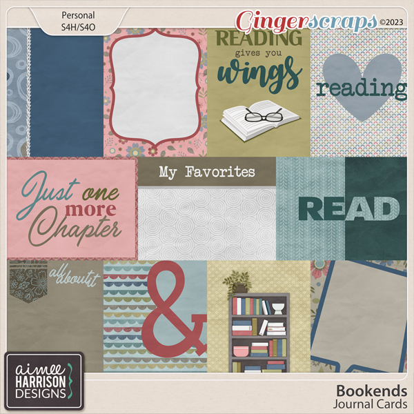 Bookends Journal Cards by Aimee Harrison