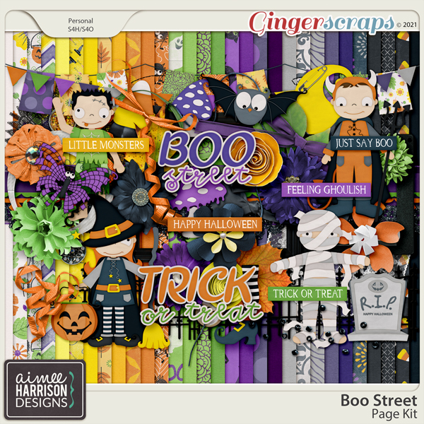 Boo Street Page Kit by Aimee Harrison