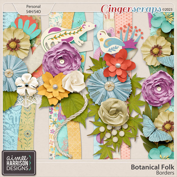 Botanical Folk Borders by Aimee Harrison