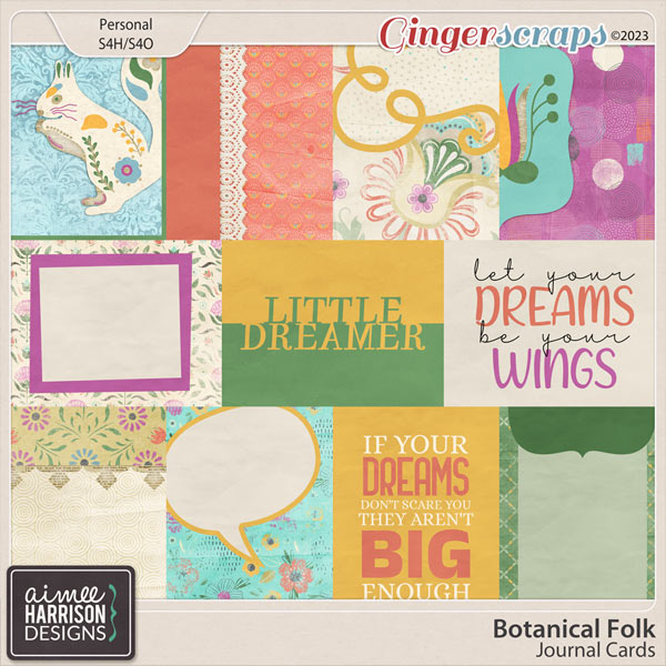 Botanical Folk Journal Cards by Aimee Harrison