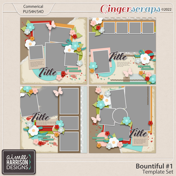 Bountiful #1 Template Set by Aimee Harrison