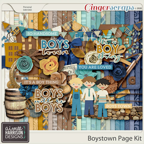 Boystown Page Kit by Aimee Harrison