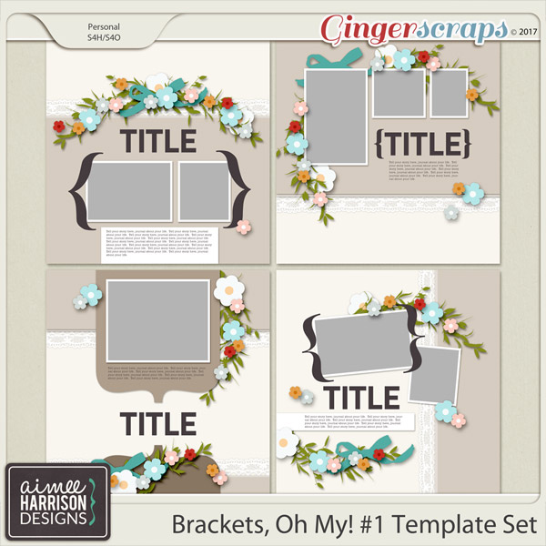 Brackets, Oh My! #1 Templates by Aimee Harrison