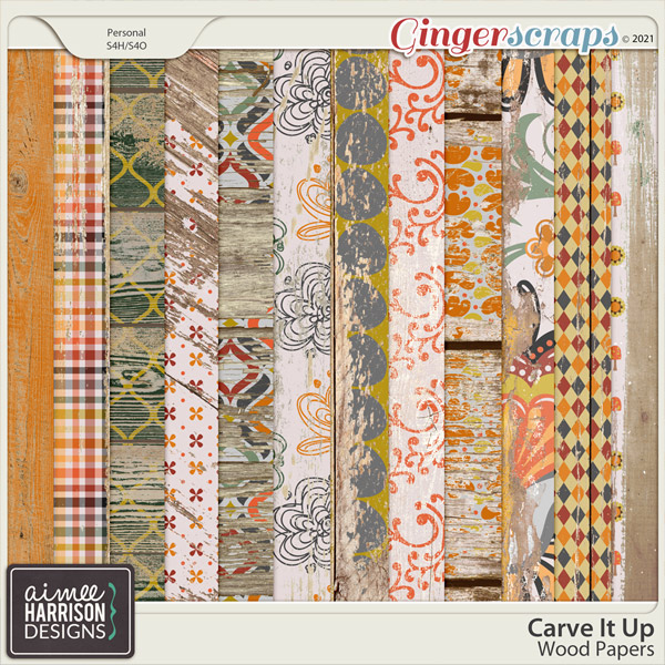 Carve It Up Wood Papers by Aimee Harrison
