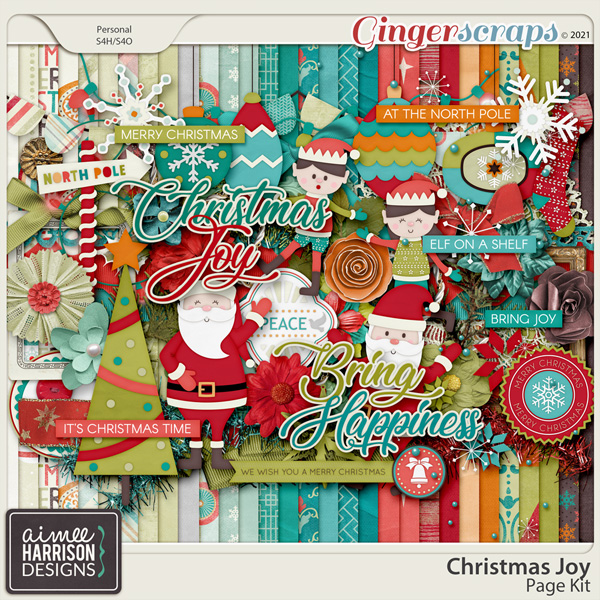 Christmas Joy Page Kit by Aimee Harrison