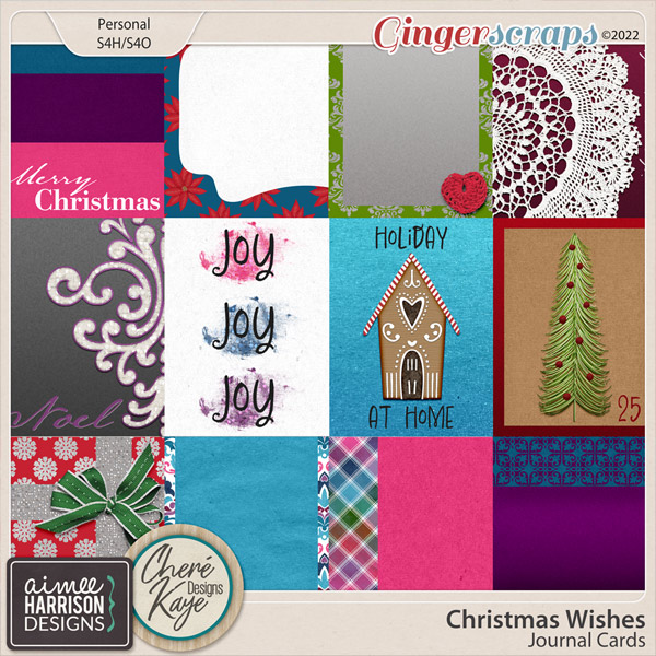 Christmas Wishes Journal Cards by Aimee Harrison and Chere Kaye Designs