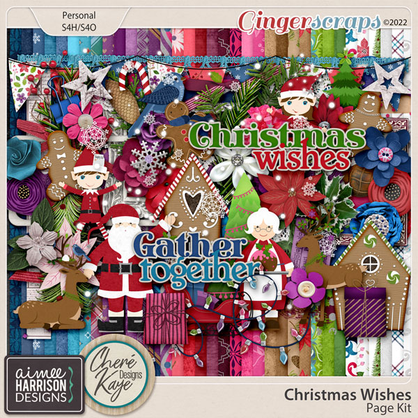 Christmas Wishes Page Kit by Aimee Harrison and Chere Kaye Designs