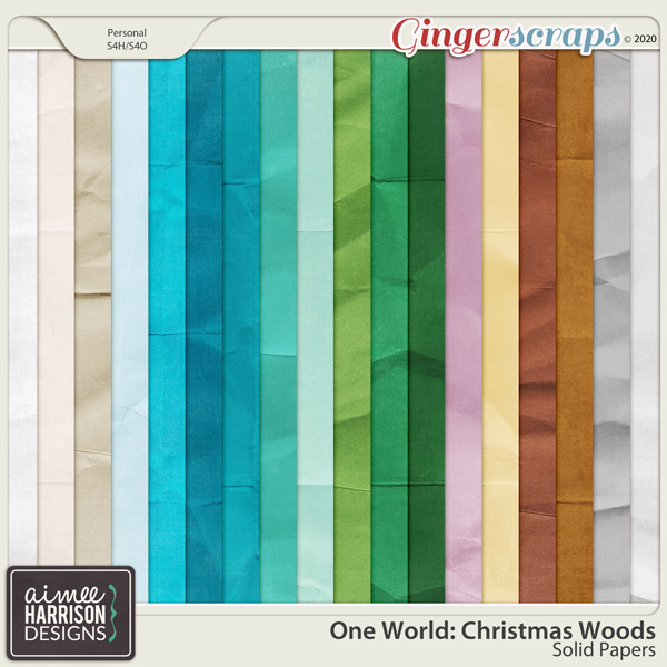 Christmas Woods Solid Papers by Aimee Harrison