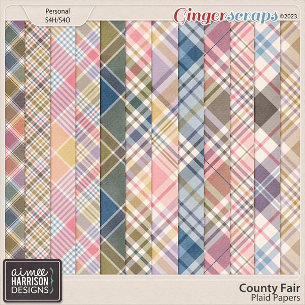 County Fair Plaid Papers by Aimee Harrison 