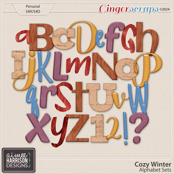 Cozy Winter Alpha Sets by Aimee Harrison