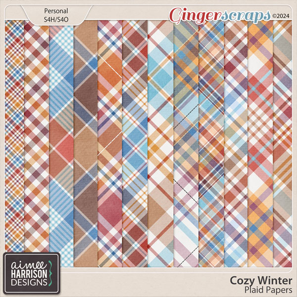 Cozy Winter Plaid Papers by Aimee Harrison