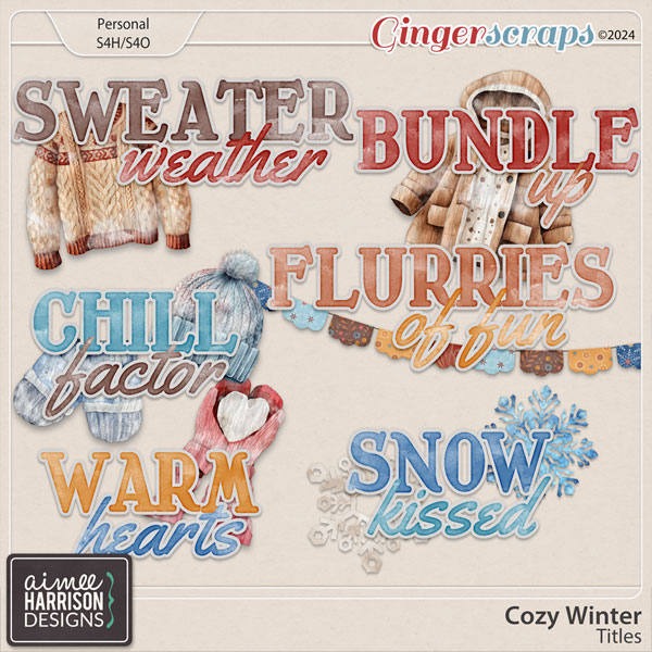 Cozy Winter Titles by Aimee Harrison