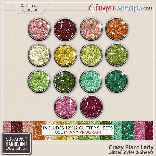 Crazy Plant Lady Glitters by Aimee Harrison