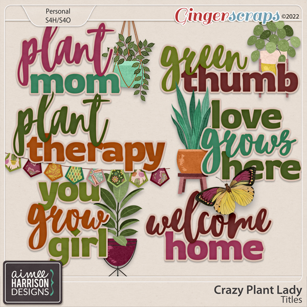 Crazy Plant Lady Titles by Aimee Harrison