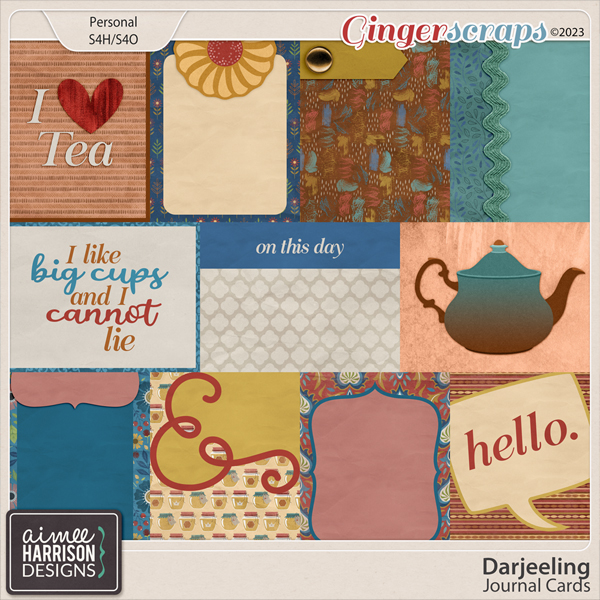 Darjeeling Journal Cards by Aimee Harrison