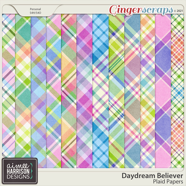 Daydream Believer Plaid Papers by Aimee Harrison