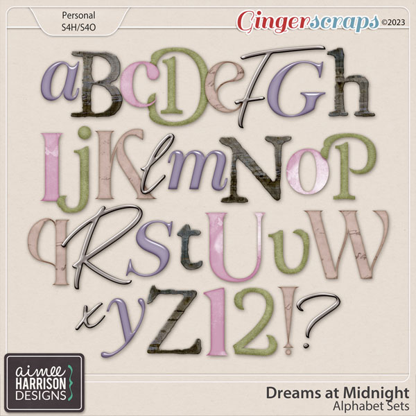 Dreams at Midnight Alpha Sets by Aimee Harrison
