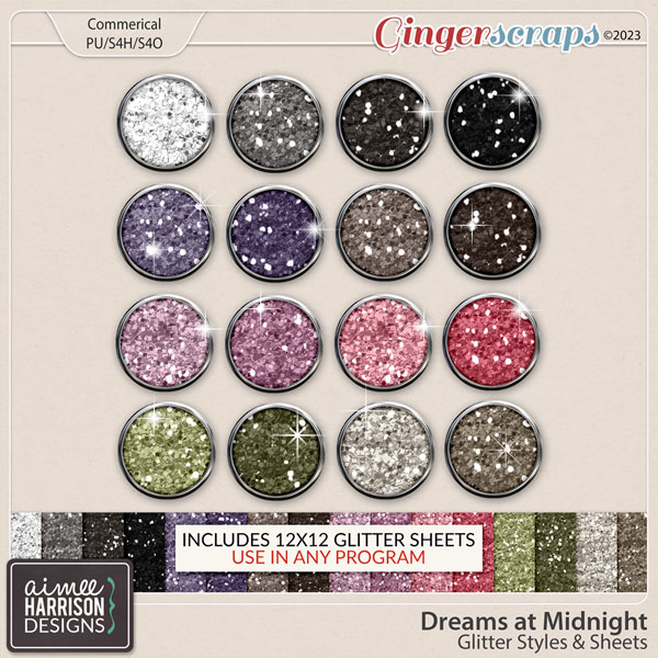 Dreams at Midnight Glitters by Aimee Harrison