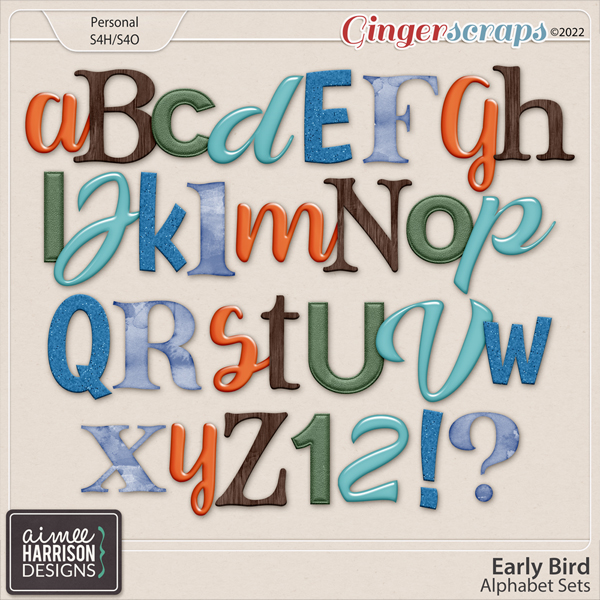 Early Bird Alpha Sets by Aimee Harrison