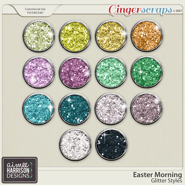 Easter Morning Glitters by Aimee Harrison